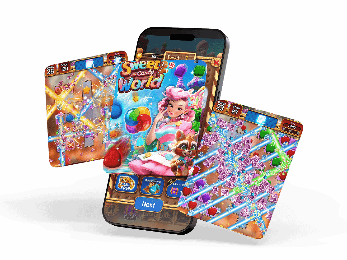 Sweet Candy World gameplay mockup